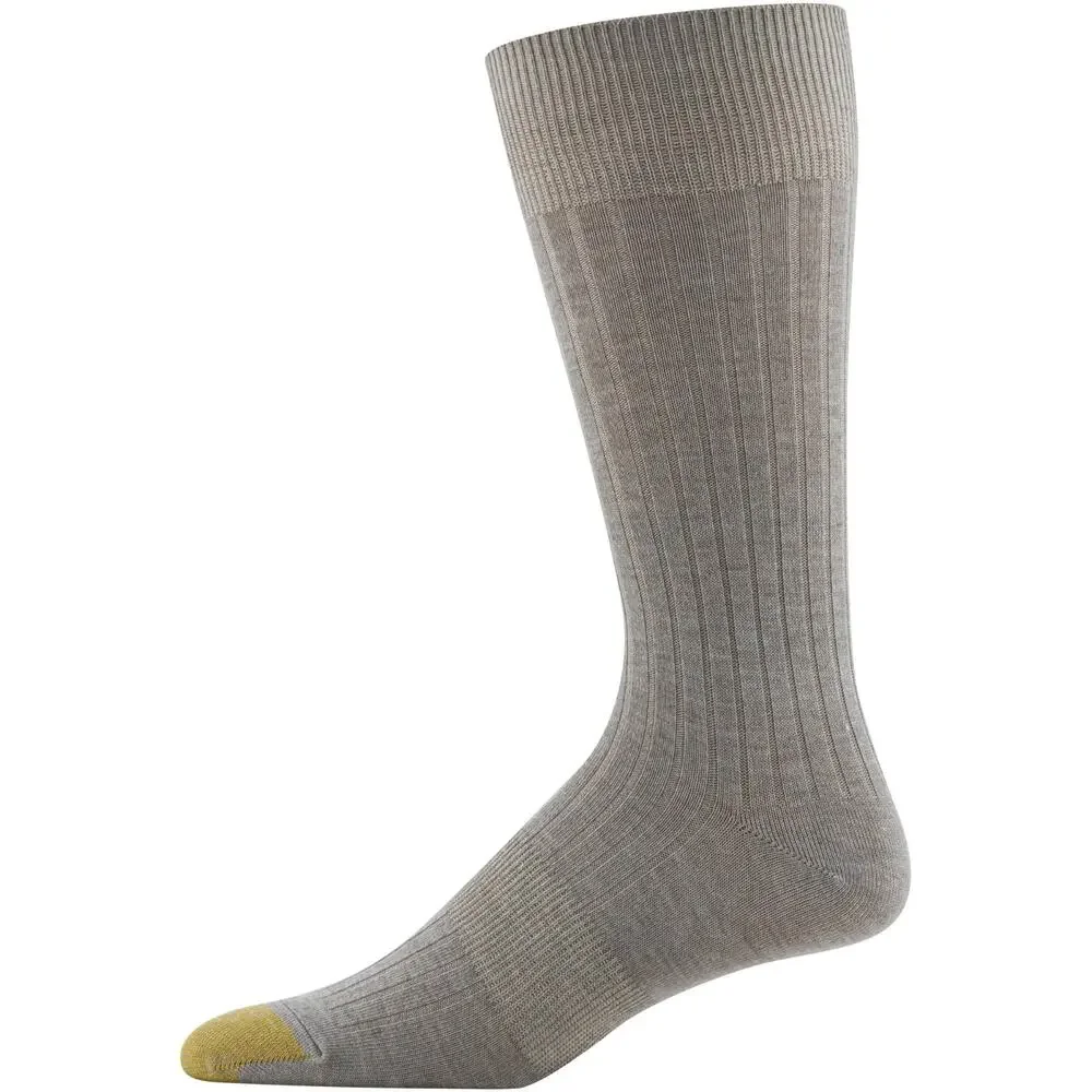 3-Pack GoldToe Edition Men's Flamingos Tan Crew Socks Assorted - Size 6-12.5